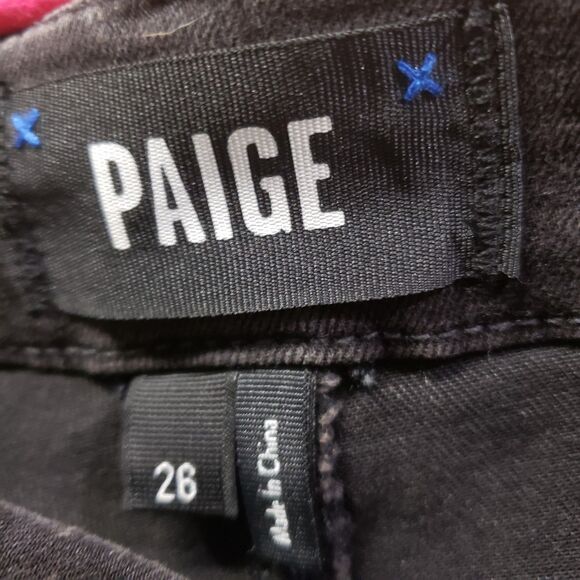 NWTPAIGE Mayslie joggers faded black w a black velvet side stripe Sz 26 - Picture 7 of 7